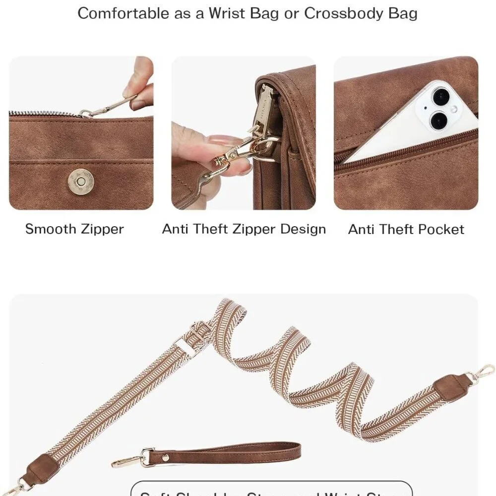 Small Vegan Leather Crossbody Bag with Multiple Carry Options for Women - Picture 6 of 6